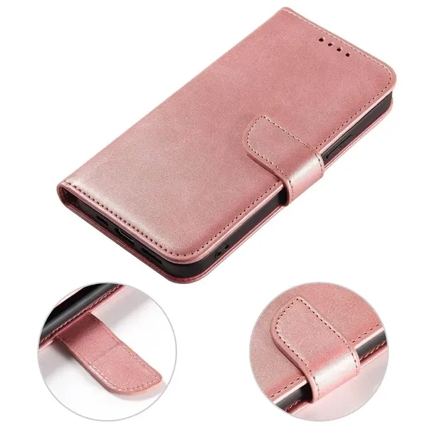 Etui Magnet Case z klapką na iPhone 16e - różowe