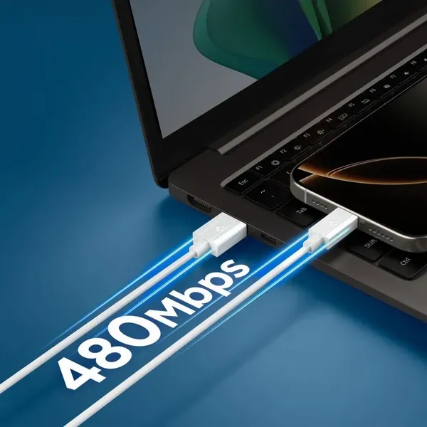 Kabel Spigen EB6010AC USB-A / USB-C 60W 100 cm - biały
