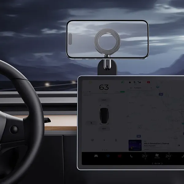 Uchwyt Baseus C02 Go Series na deskę rozdzielczą kompatybilny z MagSafe - czarny