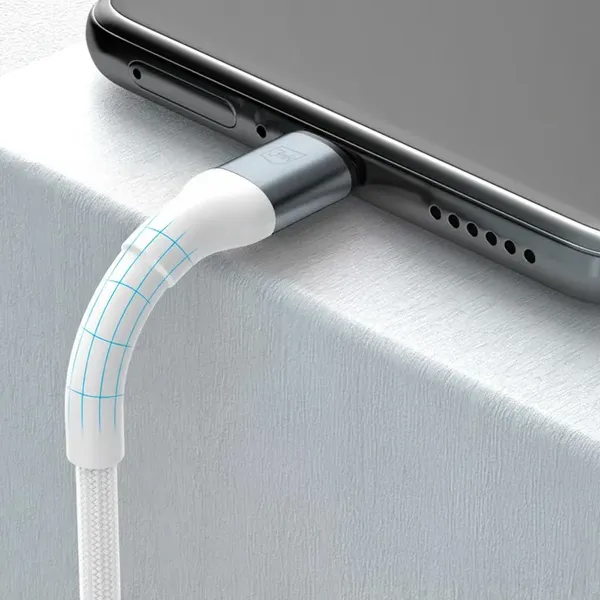 Kabel 3mk Hyper Cable N-SERIES USB-A / USB-C 1m 9V/2A 18W / biały
