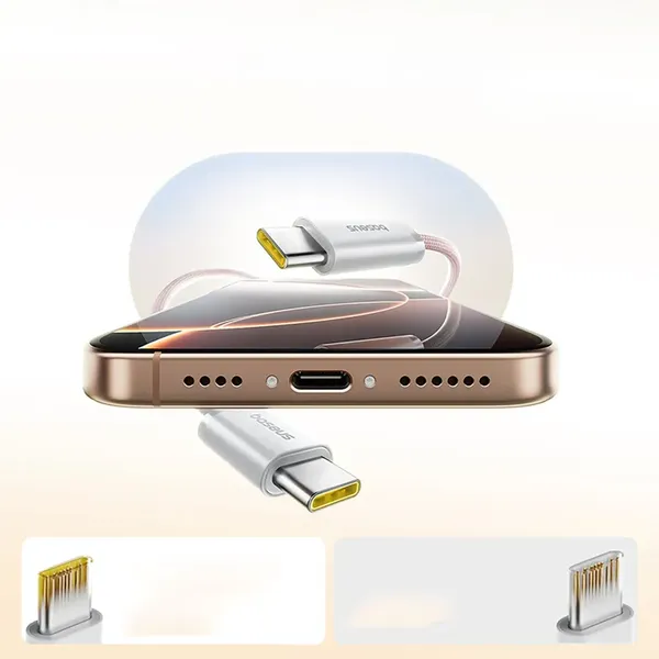 Kabel Baseus Dynamic 4 Pro 100W USB-C - USB-C 1m - różowy
