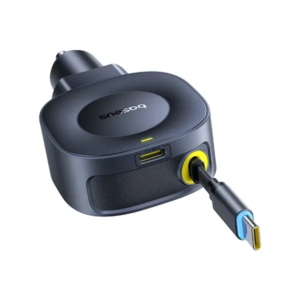 Ładowarka samochodowa Baseus PrimeTrip VR2 30W + 30W ze zwijanym kablem USB-C - czarna