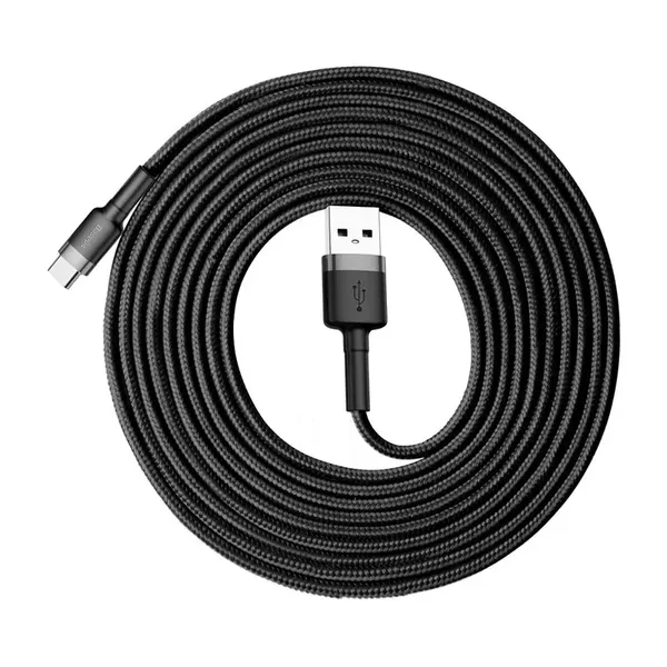 Kabel Baseus Cafule Cable USB-A / USB-C QC3.0 2A 3m - szaro-czarny