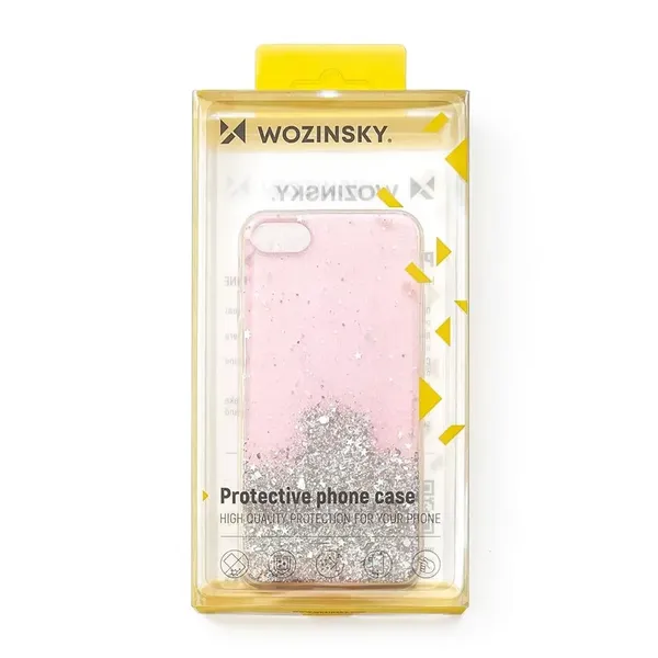 Wozinsky Star Glitter błyszczące etui pokrowiec z brokatem Samsung Galaxy A42 5G różowy