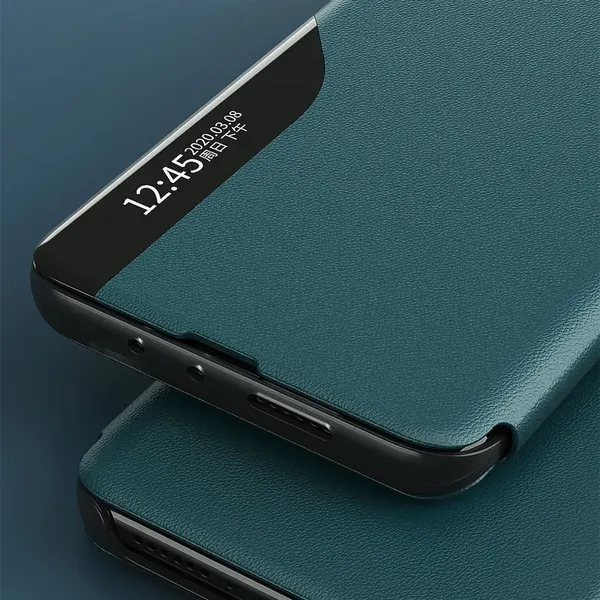 Eco Leather View Case elegancki futerał etui z klapką i funkcją podstawki Samsung Galaxy A72 4G czarny