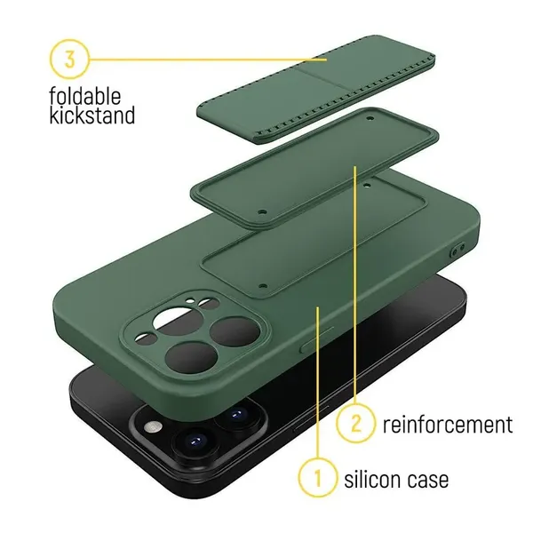 Wozinsky Kickstand Case silikonowe etui z podstawką etui Samsung Galaxy A42 5G czerwone