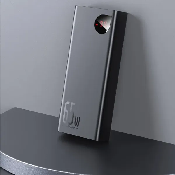 Baseus Adaman powerbank 2x USB / 1x USB Typ C / 1x micro USB 20000mAh 65W Quick Charge 3.0 Power Delivery czarny (PPIMDA-D01)