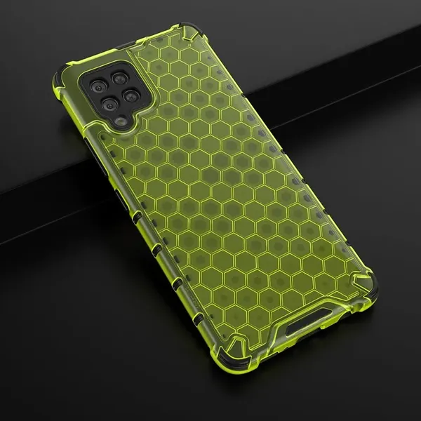 Honeycomb etui pancerny pokrowiec z żelową ramką Samsung Galaxy A42 5G zielony