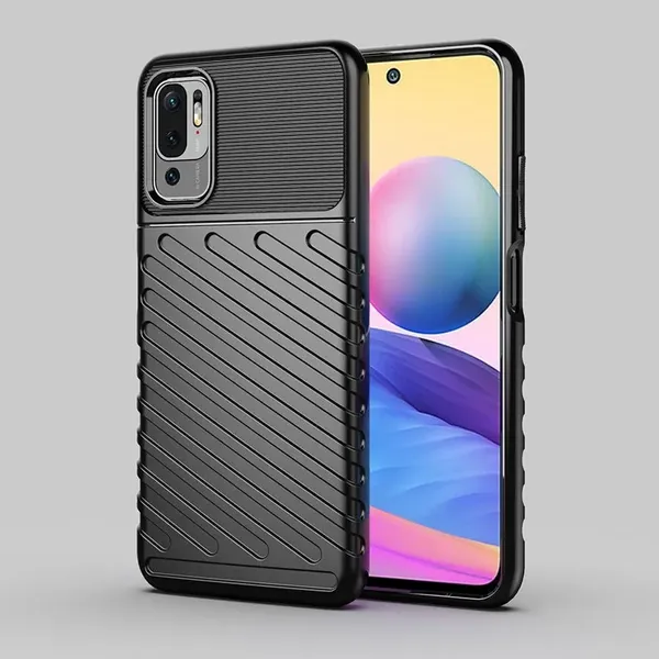Thunder Case elastyczne pancerne etui pokrowiec Xiaomi Redmi Note 10 5G / Poco M3 Pro czarny