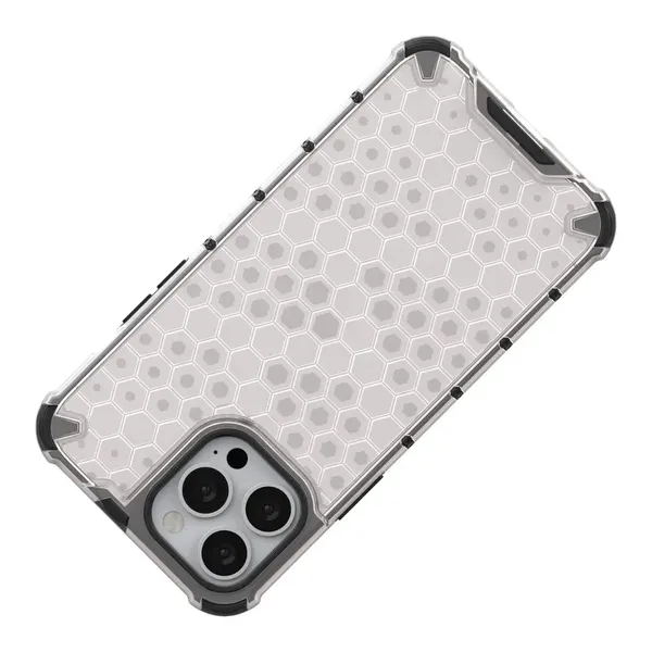 Honeycomb etui pancerny pokrowiec z żelową ramką iPhone 13 Pro Max niebieski