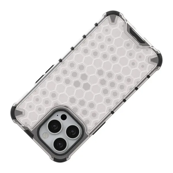 Honeycomb etui pancerny pokrowiec z żelową ramką iPhone 13 Pro niebieski