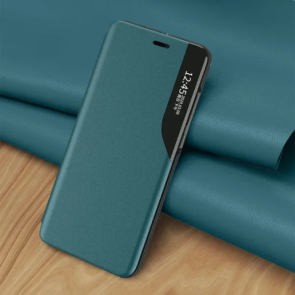 Eco Leather View Case elegancki futerał etui z klapką i funkcją podstawki iPhone 13 mini fioletowy