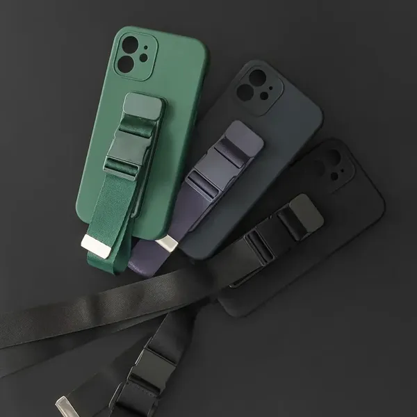 Rope case żelowe etui ze smyczą łańcuszkiem torebka smycz iPhone 11 Pro różowy