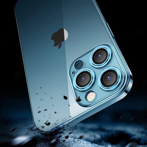 Joyroom Chery Mirror Case etui pokrowiec do iPhone 13 Pro obudowa z metaliczną ramką srebrny (JR-BP908 silver)