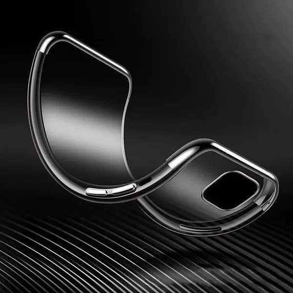 Clear Color case żelowy pokrowiec etui z metaliczną ramką iPhone 13 Pro niebieski