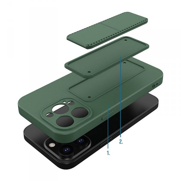 Wozinsky Kickstand Case silikonowe etui z podstawką iPhone 13 szare