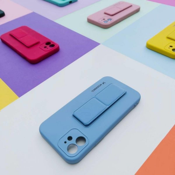 Wozinsky Kickstand Case silikonowe etui z podstawką iPhone 13 czerwone
