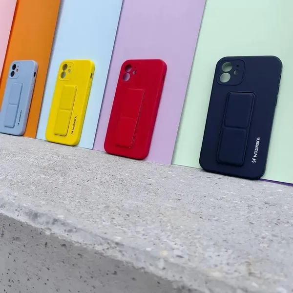 Wozinsky Kickstand Case silikonowe etui z podstawką iPhone 13 mini jasnoniebieskie