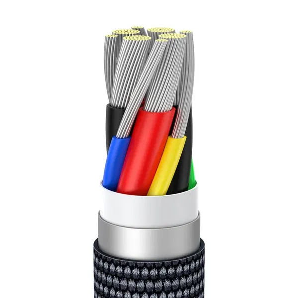 Kabel Baseus CAJY000601 USB-C - USB-C PD 100W 5A 480Mb/s 1,2m - czarny