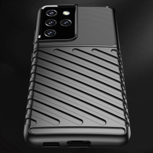 Thunder Case elastyczne pancerne etui pokrowiec Samsung Galaxy S22 Ultra czarny