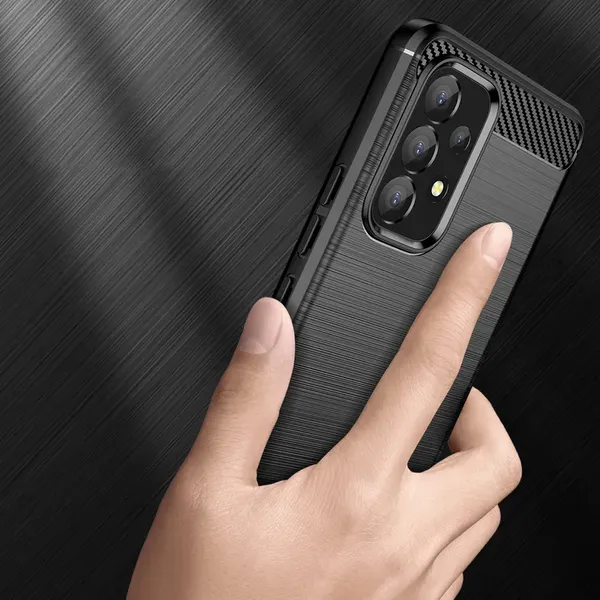 Carbon Case elastyczne etui pokrowiec Samsung Galaxy A53 5G czarny