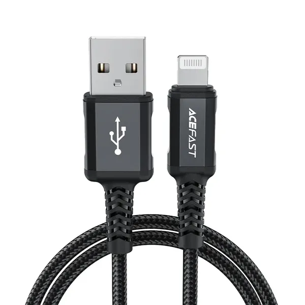 Acefast kabel MFI USB - Lightning 1,8m, 2,4A czarny (C4-02 A Black)