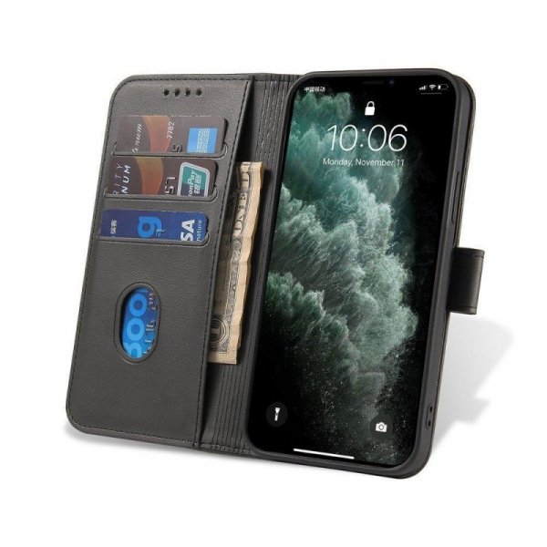 Magnet Case elegancki futerał etui pokrowiec z klapką i funkcją podstawki Samsung Galaxy A53 5G czarny