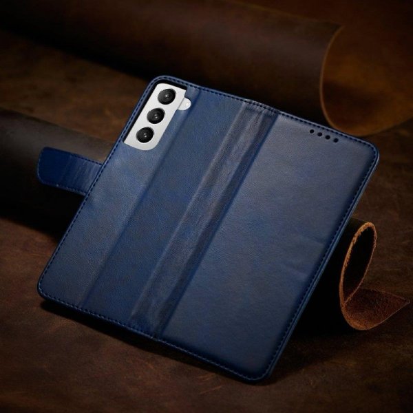 Magnet Case elegancki futerał etui pokrowiec z klapką i funkcją podstawki Samsung Galaxy S22+ (S22 Plus) niebieski