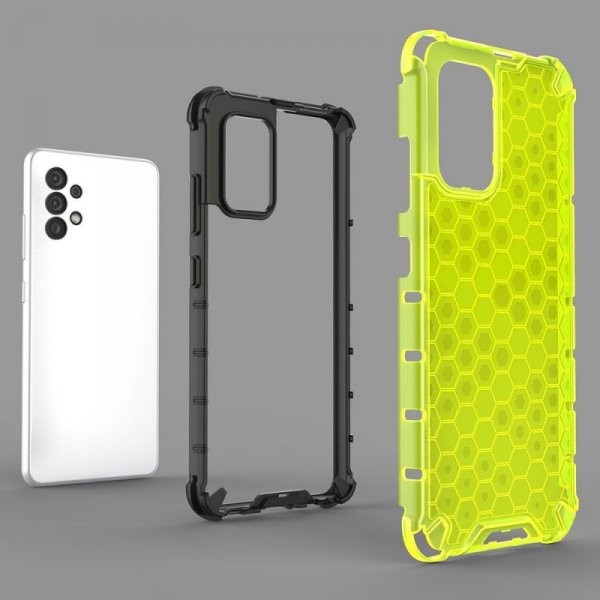 Honeycomb etui pancerny pokrowiec z żelową ramką Samsung Galaxy A13 5G niebieski