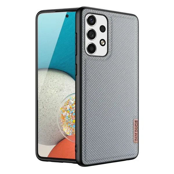 Dux Ducis Fino etui pokrowiec pokryty nylonowym materiałem Samsung Galaxy A73 niebieski