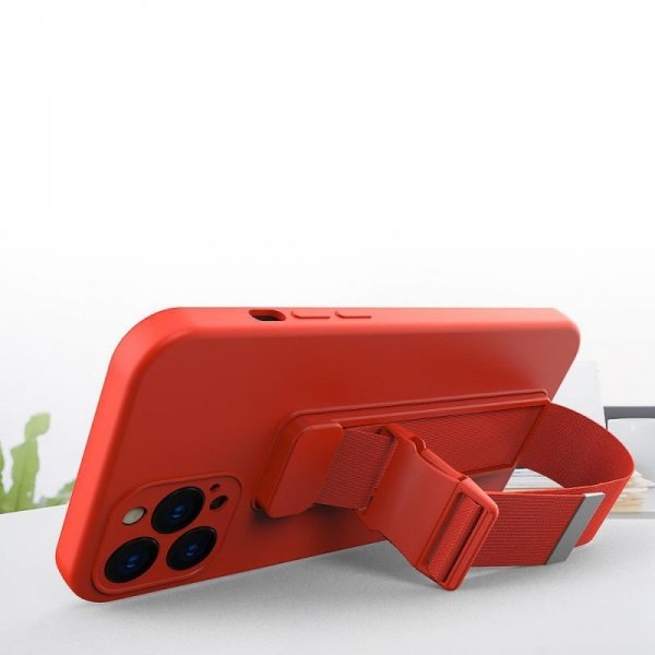 Rope Case silikonowe etui ze smyczą torebka smycz pasek do Xiaomi Redmi 10 granatowy