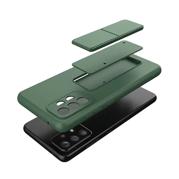 Wozinsky Kickstand Case silikonowe etui z podstawką etui Samsung Galaxy A73 granatowe