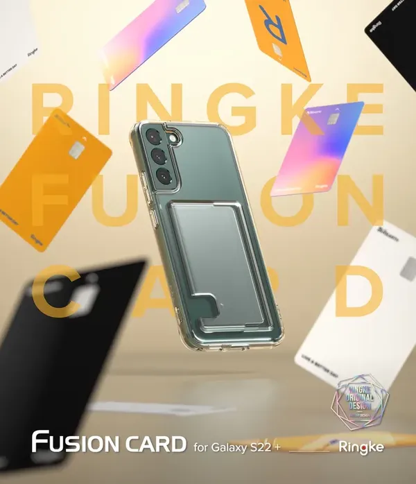 Ringke Fusion Card etui do Samsung Galaxy S22+ (S22 Plus) portfel na kartę dokumenty przezroczysty (FCD593R52)
