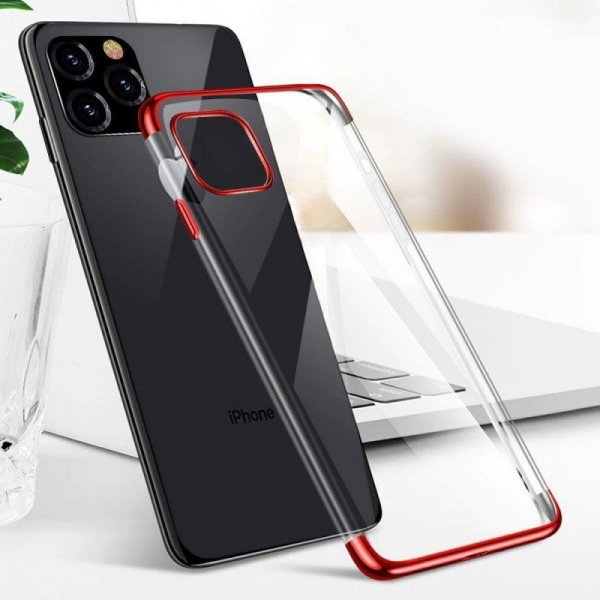 Clear Color case żelowy pokrowiec etui z metaliczną ramką Samsung Galaxy S22 Ultra czarny