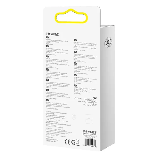 Kabel Baseus CATS000003 Lightning - USB-C 20W 480Mb/s 1m - niebieski