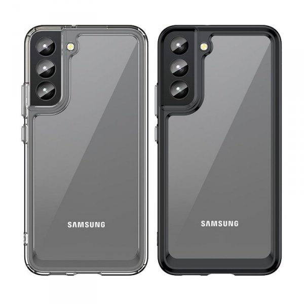 Outer Space Case etui do Samsung Galaxy S22+ (S22 Plus) sztywny pokrowiec z żelową ramką niebieski