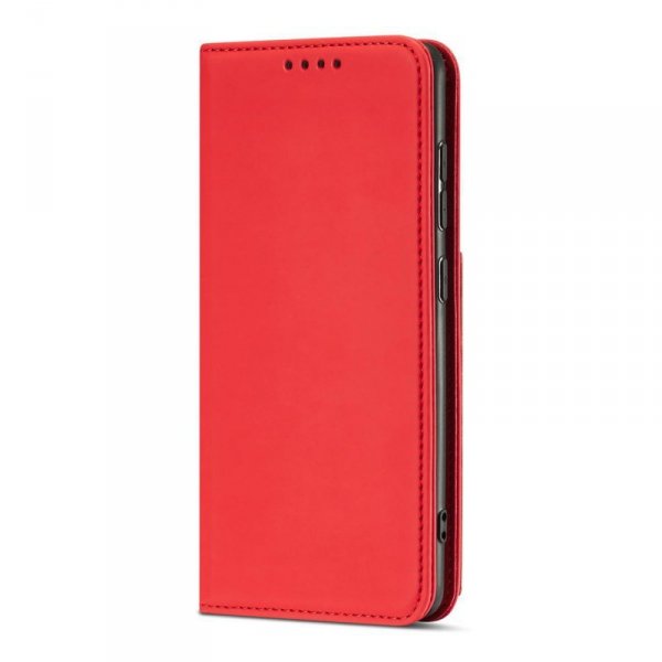 Magnet Card Case etui do Samsung Galaxy A53 5G pokrowiec portfel na karty kartę podstawka czerwony