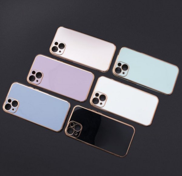 Lighting Color Case etui do Xiaomi Redmi Note 11 żelowy pokrowiec ze złotą ramką miętowy