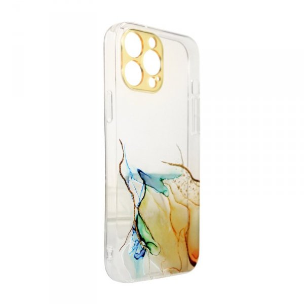 Marble Case etui do iPhone 13 Pro Max żelowy pokrowiec marmur pomarańczowy