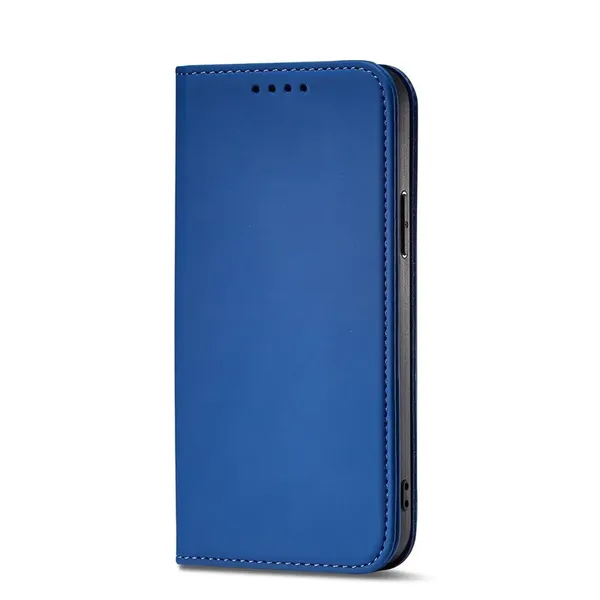 Magnet Card Case etui iPhone 14 Pro Max pokrowiec z klapką portfel podstawka niebieskie