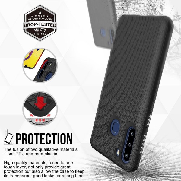 X-GUARD DUAL LAYER RUGGED CASE Pancerne etui Samsung Galaxy A21 (czarny)