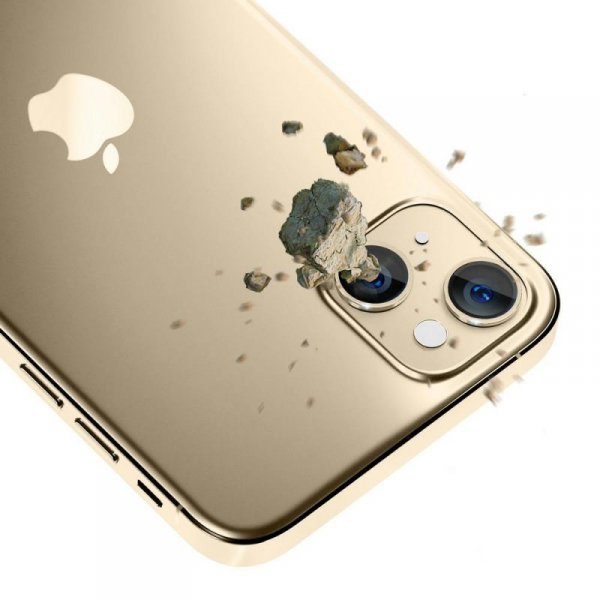 3MK Lens Protection Pro iPhone 14 Plus 6,7&quot; złoty/gold Ochrona na obiektyw aparatu z ramką montażową 1szt.