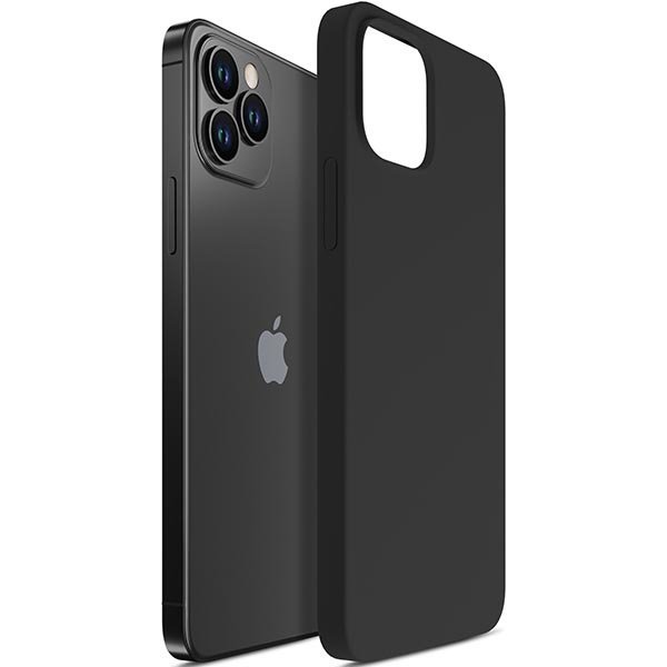 3MK Silicone Case iPhone 12/12 Pro 6,1&quot;czarny/black