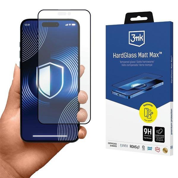 3MK HardGlass Matt Max iPhone 16 Pro6.3&quot;