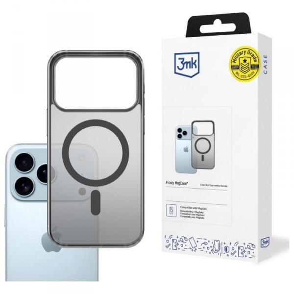 Etui 3MK Frosty MagCase do Apple iPhone  17 Pro czarny