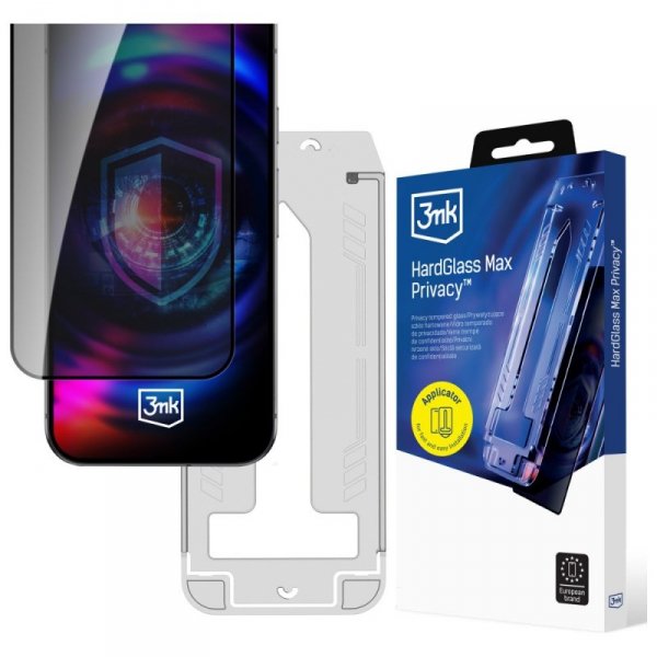 Szkło hartowane 3MK HardGlass Max        Privacy z aplikatorem do Samsung Galaxy S25 Edge