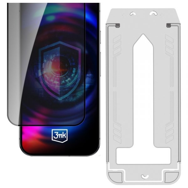 Szkło hartowane 3MK HardGlass Max        Privacy z aplikatorem do Apple iPhone 13 Pro Max/14 Plus