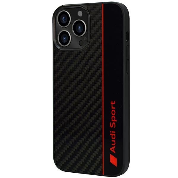 Audi Carbon Fiber Stripe iPhone 13 Pro / 13 6.1&quot; czarny/black hardcase AUS-TPUPCIP13P-R8/D1-BK
