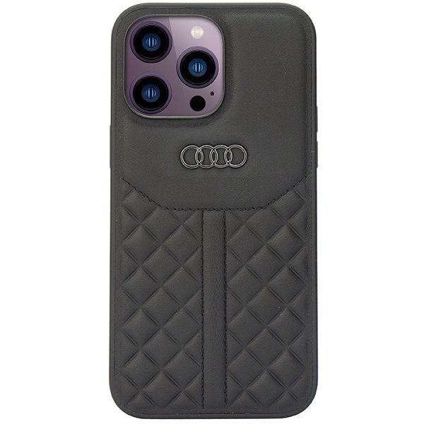 Audi Genuine Leather iPhone 14 Pro Max 6.7&quot; czarny/black hardcase AU-TPUPCIP14PM-Q8/D1-BK