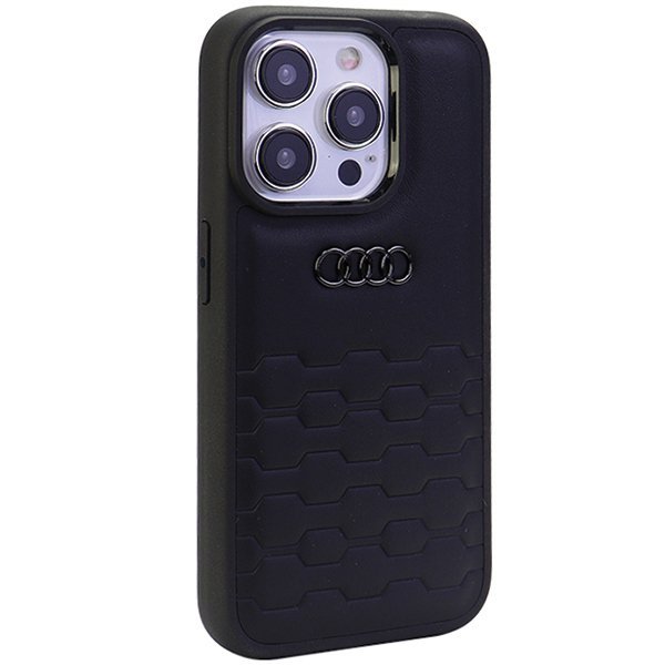 Audi GT Synthetic Leather iPhone 15 Pro Max 6.7&quot; czarny/black hardcase AU-TPUPCIP15PM-GT/D2-BK